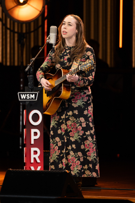 Sarah Jarosz on the Grand Ole Opry for the 25th Anniversary of the O Brother, Where Art Thou? soundtrack (2/28/26) - photo © Grand Ole Opry