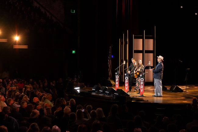 Sarah Jarosz on the Grand Ole Opry for the 25th Anniversary of the O Brother, Where Art Thou? soundtrack (2/28/26) - photo © Grand Ole Opry