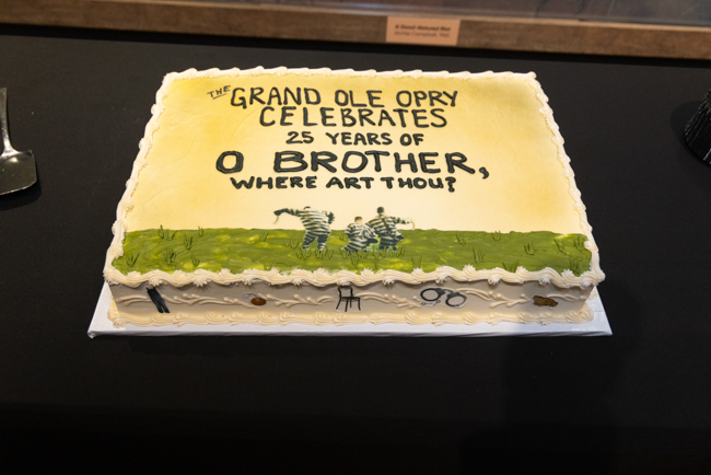 Of course there's cake at the Grand Ole Opry for the 25th Anniversary of the O Brother, Where Art Thou? soundtrack (2/28/26) - photo © Grand Ole Opry