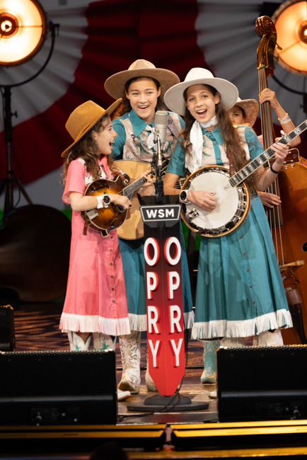 Alaskan Sunnyside Sisters on the Grand Ole Opry for the 25th Anniversary of the O Brother, Where Art Thou? soundtrack (2/28/26) - photo © Grand Ole Opry