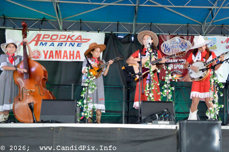 Alaskan Sunnyside Sisters at the 2026 Big Bass Bluegrass & BBQ festival in Inverness, FL - photo © Bill Warren