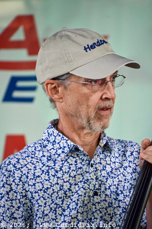 Joe Glover with Mountain Highway at the 2026 Big Bass Bluegrass & BBQ festival in Inverness, FL - photo © Bill Warren
