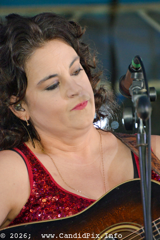 Lizzy Long with the Little Roy & Lizzy Show at the 2026 Big Bass Bluegrass & BBQ festival in Inverness, FL - photo © Bill Warren