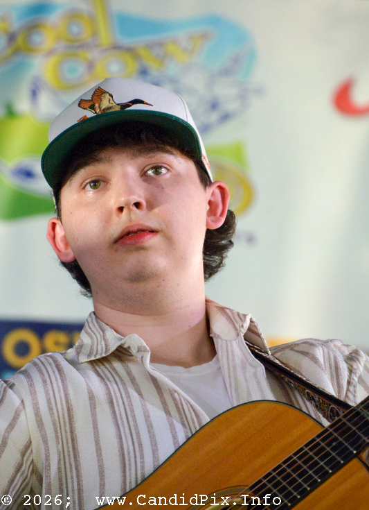 Parker Collins with Monroeville at the 2026 Big Bass Bluegrass & BBQ festival in Inverness, FL - photo © Bill Warren