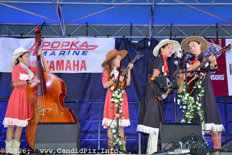 Alaskan Sunnyside Sisters at the 2026 Big Bass Bluegrass & BBQ festival in Inverness, FL - photo © Bill Warren