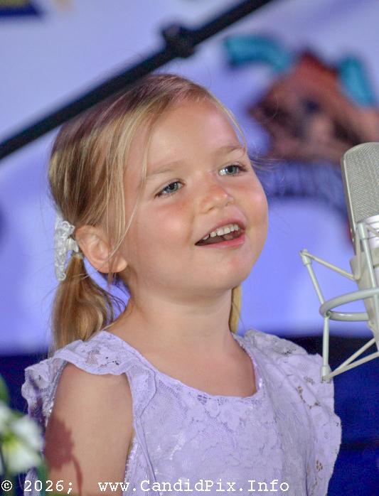 Grace Ayers with Ayres of Promise at the 2026 Big Bass Bluegrass & BBQ festival in Inverness, FL - photo © Bill Warren