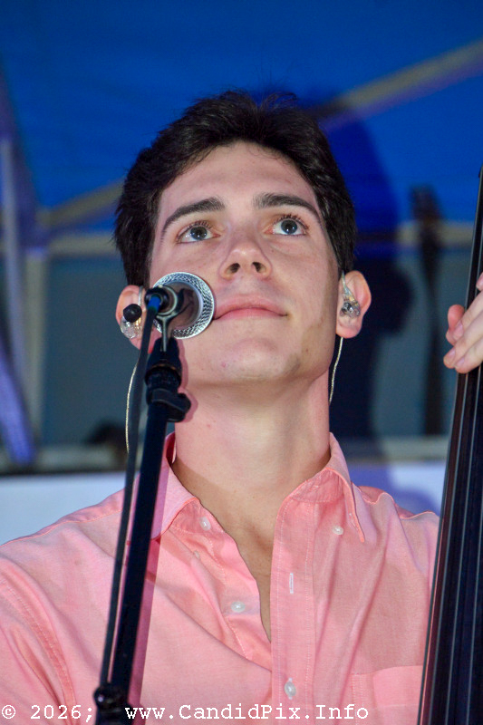 Joe Eskut with the Morgan Brake Band at the 2026 Big Bass Bluegrass & BBQ festival in Inverness, FL - photo © Bill Warren