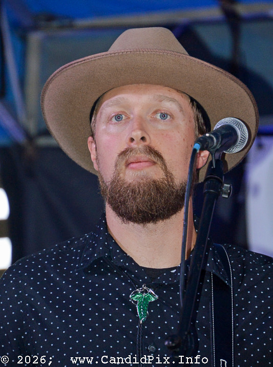 Isaac Taylor with Remedy Tree at the 2026 Big Bass Bluegrass & BBQ festival in Inverness, FL - photo © Bill Warren