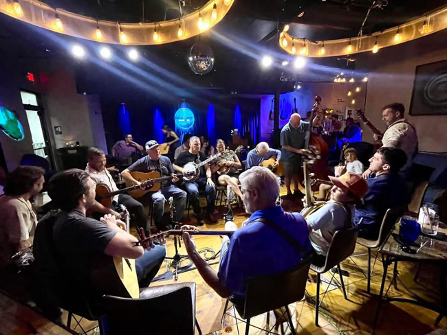 Emil Wilhelm jamming at the Bluejay Listening Room in Jacksonville