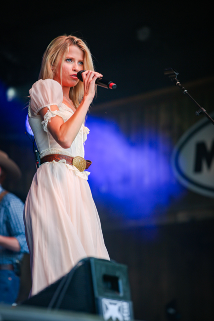 Lily Castellow with The Castellows at MerleFest 2026 - photo © Bryce Lafoon