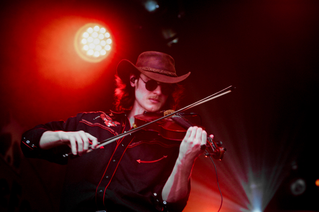 Justin Maynard with The Castellows at MerleFest 2026 - photo © Bryce Lafoon