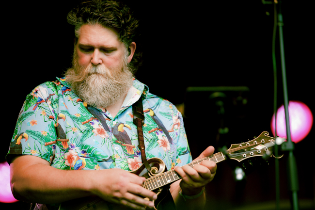 Nathan Livers with Michael Cleveland & Flamekeeper at MerleFest 2026 - photo © Bryce Lafoon