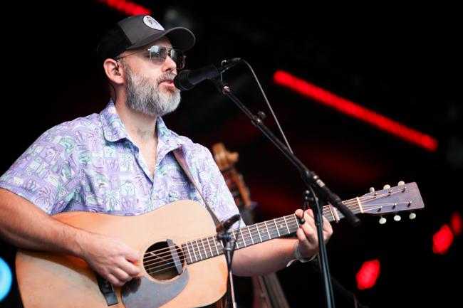 Josh Underwood with Michael Cleveland & Flamekeeper at MerleFest 2026 - photo © Bryce Lafoon