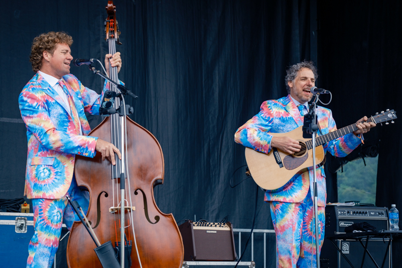 Travis Book and Andy Falco with The Infamous Stringdusters at DelFest 2026 - photo © Gary Jared