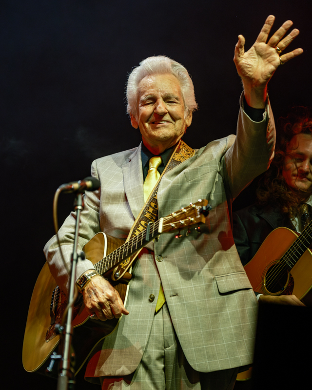 Del McCoury says goodbye at DelFest 2026 - photo © Gary Jared