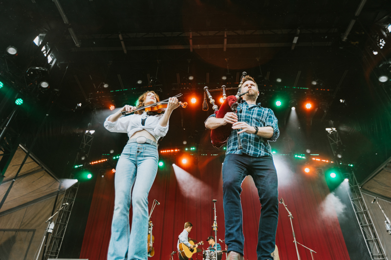 Natalya Kay and Peter Purdis with Gaelic Storm at DelFest 2026 - photo © Cora Wagoner