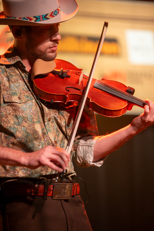 Max Silverstein with The Po' Ramblin' Boys at the 2026 Carrboro Bluegrass Festival (5/23/26) - photo © Thomas Beck