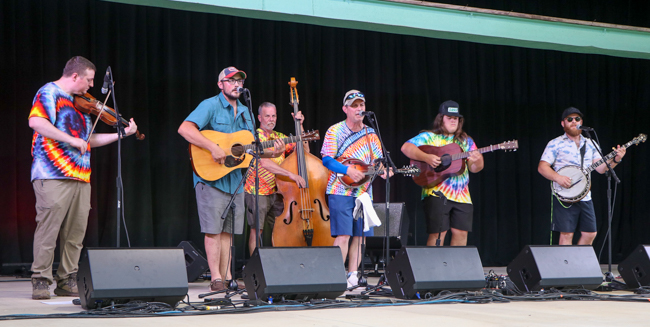 Clyde Lewis with Hot Wax & the Splinters at the 2026 Tony Rice Memorial Day MusicFest at Camp Spring - photo © G. Nicholas Hancock