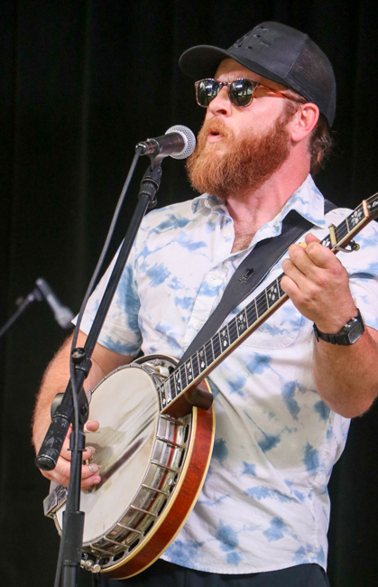 Levi Austin with Hot Wax & the Splinters at the 2026 Tony Rice Memorial Day MusicFest at Camp Spring - photo © G. Nicholas Hancock