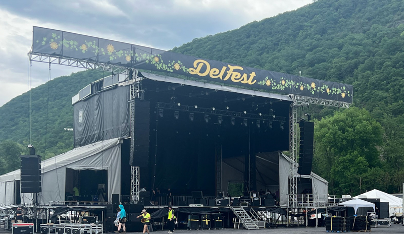 Main stage ready to go DelFest 2026 - photo © Dale Cahill
