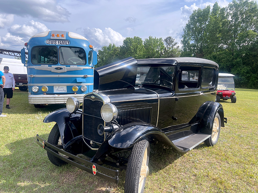 Lewis Family antique vehicles at the 2026 Little Roy & Lizzy Music Festival - photo © Sandy Hatley
