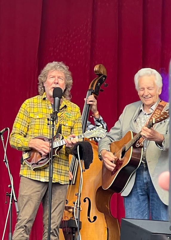 Sam Bush joins The Del McCoury Band at DelFest 2026 - photo © Dale Cahill