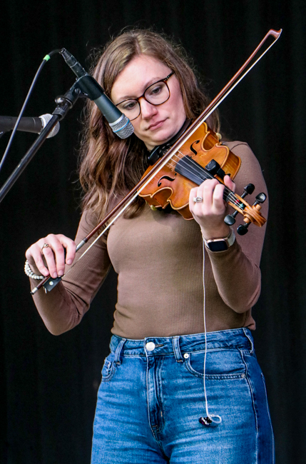 Samantha Coe with Tobacco Road at the 2026 Tony Rice Memorial MusicFest - photo © G. Nicholas Hancock