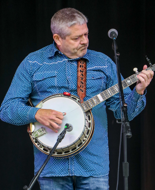 Trevor Watson with the Shannon Slaughter Band at the 2026 Tony Rice Memorial MusicFest - photo © G. Nicholas Hancock