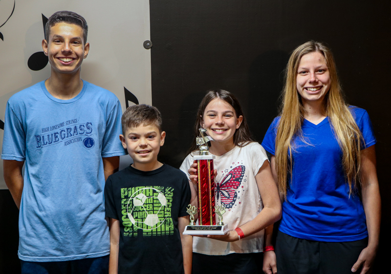 4 Walls, 1st Place Youth Bluegrass Band at the 2026 Mount Airy Fiddlers' Convention - photo © G. Nicholas Hancock