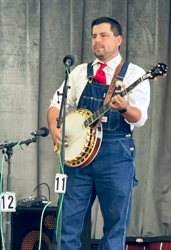 Peden Williams with The Gospel Plowboys at Gospel on the Farm 2026 - photo courtesy of The Gospel Plowboys