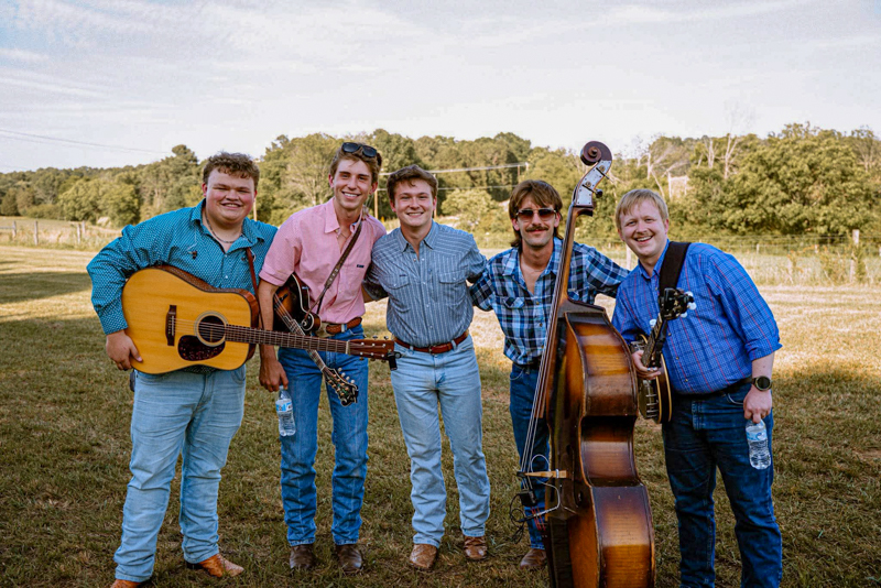 Carson Peters & Iron Mountain backstage at Gospel on the Farm 2026 - photo courtesy of The Gospel Plowboys