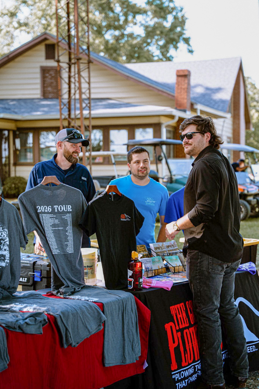 The Gospel Plowboys table at Gospel on the Farm 2026 - photo courtesy of The Gospel Plowboys
