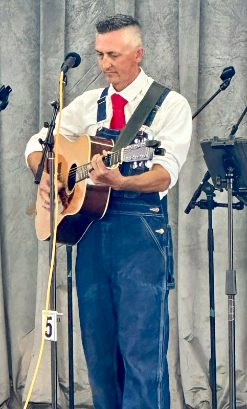 Kris Miller with The Gospel Plowboys at Gospel on the Farm 2026 - photo courtesy of The Gospel Plowboys