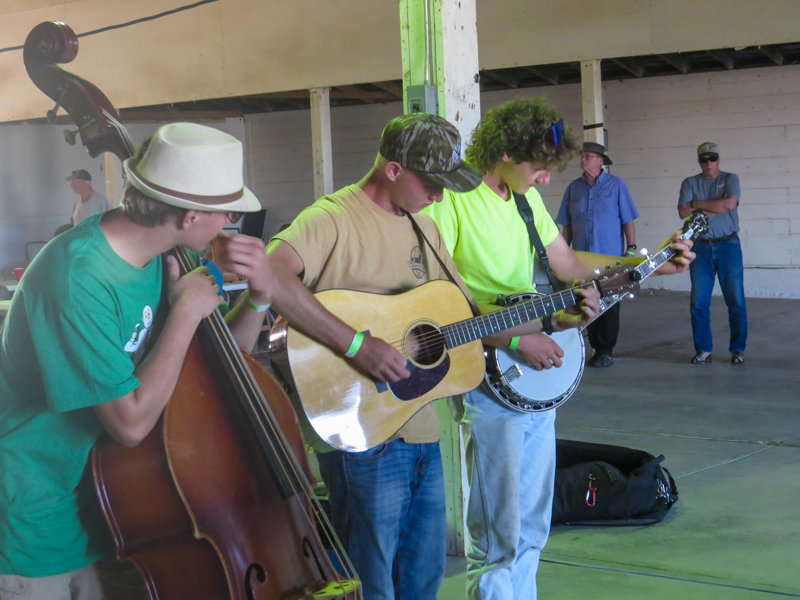 Abe, Coy and Brice Link at the 2026 Pickin' On The Plains Music Festival - photo © Evan Barnum