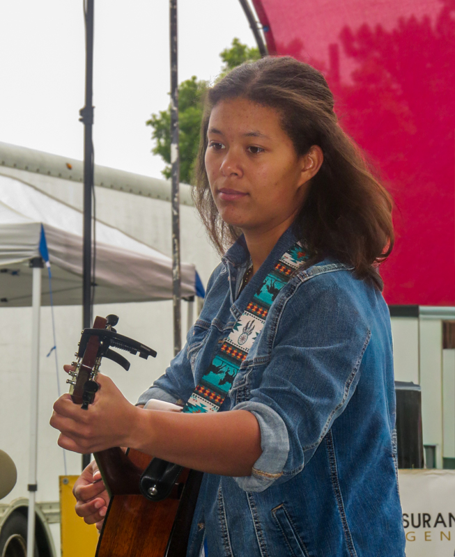 Adrien Ziegelmier with Dirt Roads Gospel Band at the 2026 Pickin' On The Plains Music Festival - photo © Evan Barnum