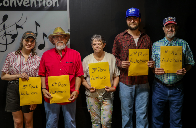 Adult Autoharp winners at the 2026 Mount Airy Fiddlers' Convention - photo © G. Nicholas Hancock
