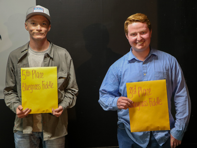 Adult Bluegrass Fiddle winners at the 2026 Mount Airy Fiddlers' Convention - photo © G. Nicholas Hancock