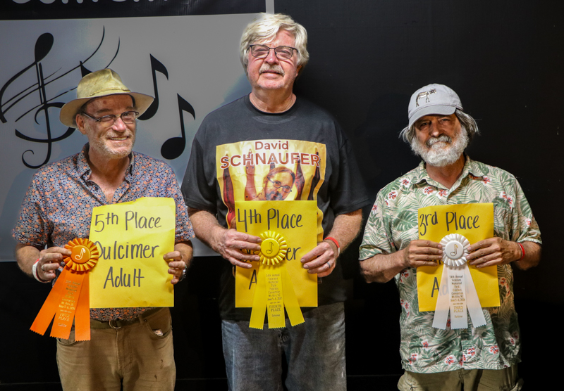 Adult Dulcimer winners at the 2026 Mount Airy Fiddlers' Convention - photo © G. Nicholas Hancock