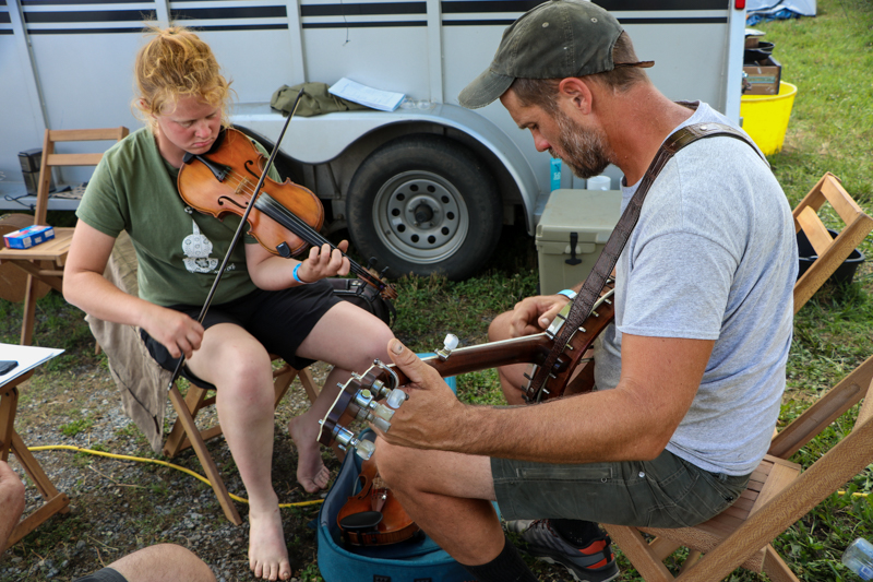 Amelia and George Boggs at the 2026 Abingdon Fiddlers' Convention - photo © G. Nicholas Hancock