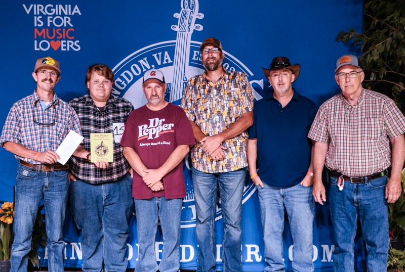 Calvary's Chosen 3rd Place Bluegrass Gospel Band, at the 2026 Abingdon Fiddlers' Convention - photo © G. Nicholas Hancock