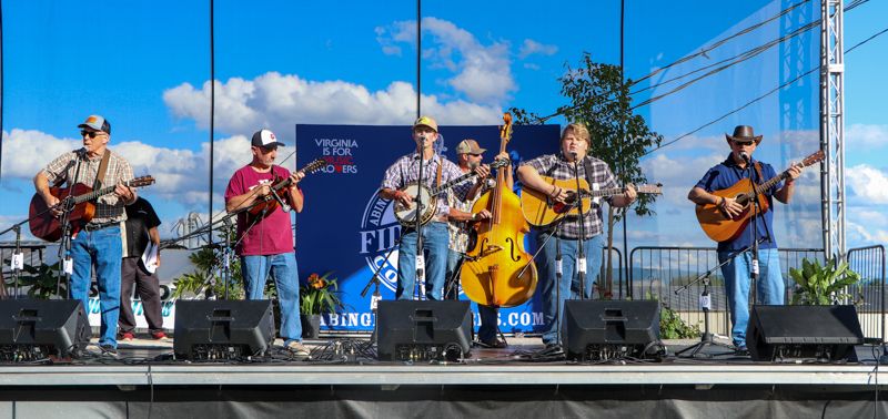 Calvary's Chosen in Bluegrass Gospel Band competition at the 2026 Abingdon Fiddlers' Convention - photo © G. Nicholas Hancock