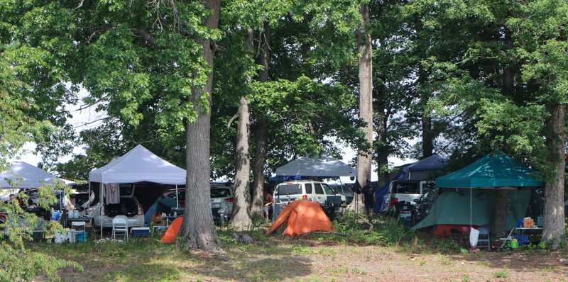 Campers on the hill at the 2026 Mount Airy Fiddlers' Convention - photo © G. Nicholas Hancock