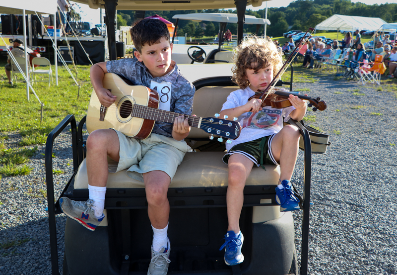 Carrson and Nelson Blankenship at the 2026 Abingdon Fiddlers' Convention - photo © G. Nicholas Hancock