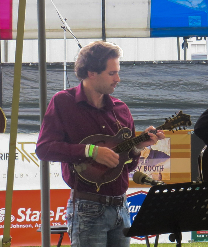 Carson Schmidt with Dirt Roads Gospel Band at the 2026 Pickin' On The Plains Music Festival - photo © Evan Barnum