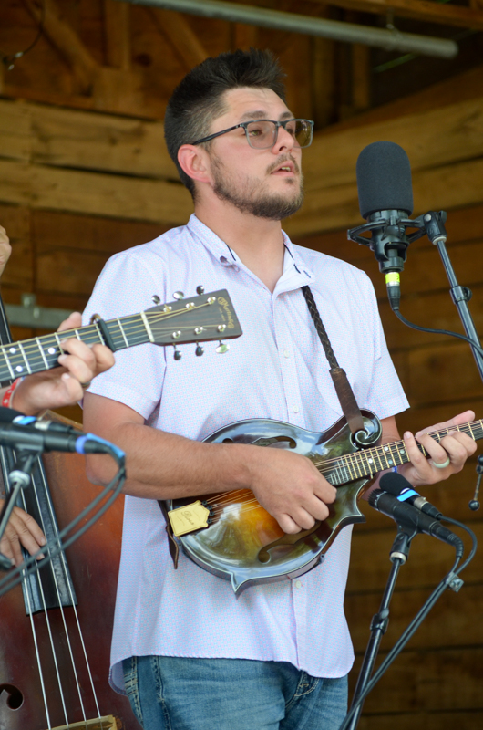 Austin Harper with Backwoods Bluegrass at Farm Jamb 2026 - photo © Roger Black
