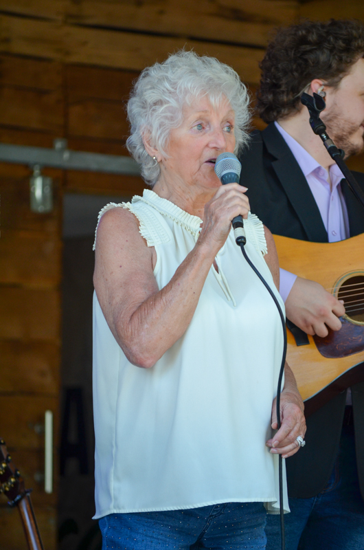 Carolyn Vincent with Rhonda Vincent & The Rage at Farm Jamb 2026 - photo © Roger Black