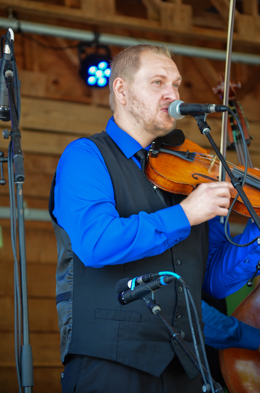 Stanley Efaw with Ralph Stanley II & The Clinch Mountain Boys at Farm Jamb 2026 - photo © Roger Black