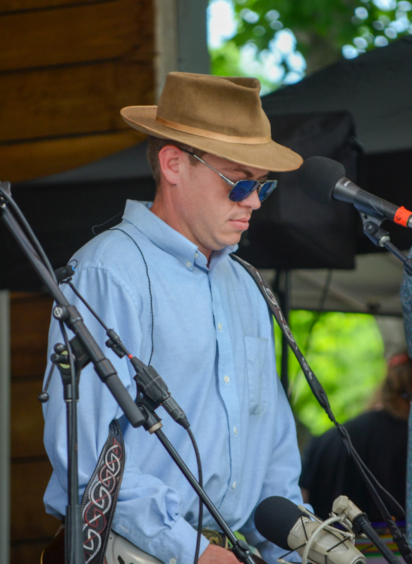 Gaven Largent with The Dan Tyminski Band at Farm Jamb 2026 - photo © Roger Black