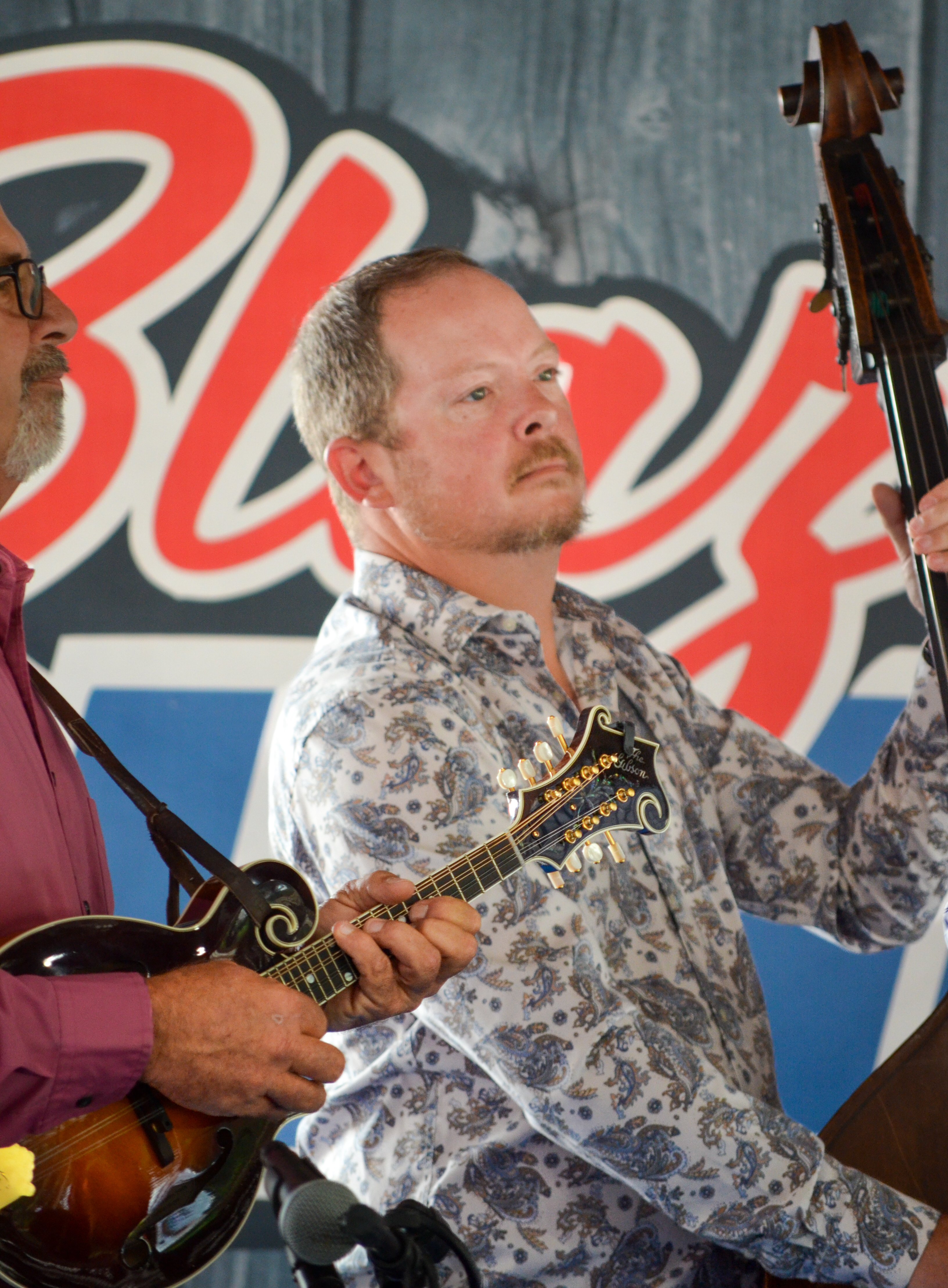 Alan Powers with CF Bailey & Shadow Ridge at Blazin Bluegrass 2026 - photo © Roger Black