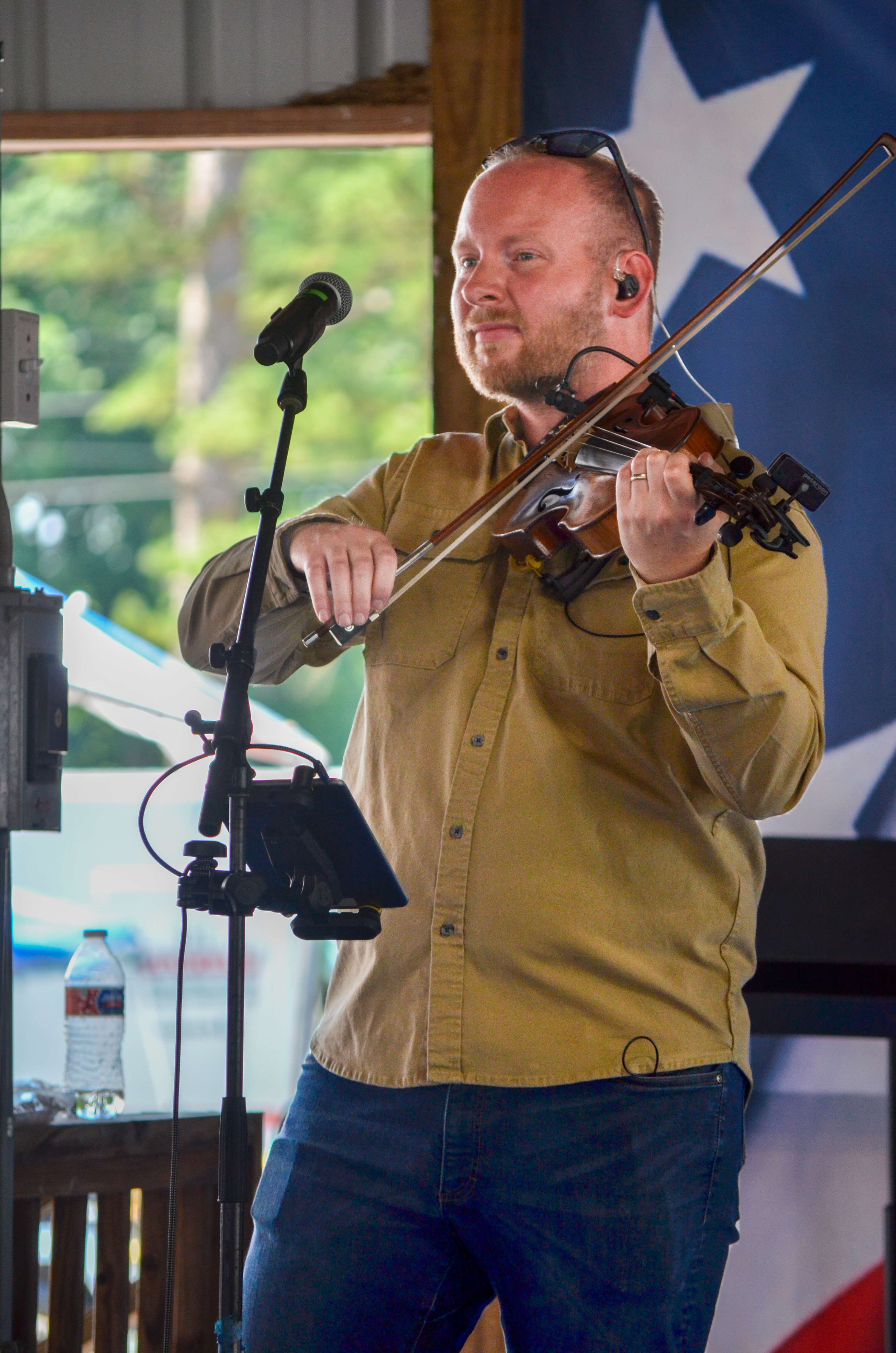 Stephen Burwell with Authentic Unlimited at Blazin Bluegrass 2026 - photo © Roger Black